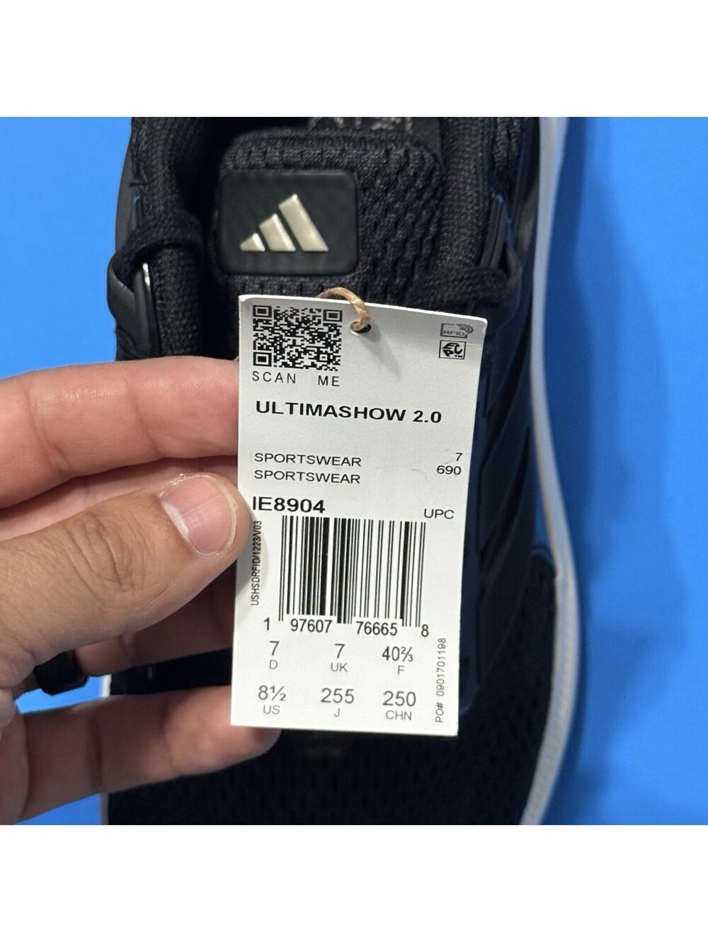 Adidas Ultimashow 2.0 Cloud foam Running Shoes Black White IE8904 Women’s 8.5 - Picture 7 of 7